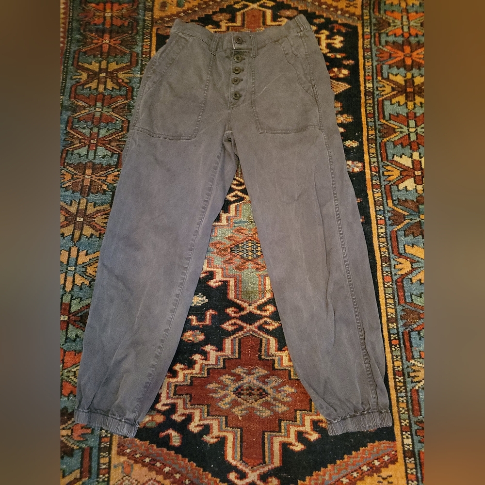 Madewell Gray Button-Fly Pants